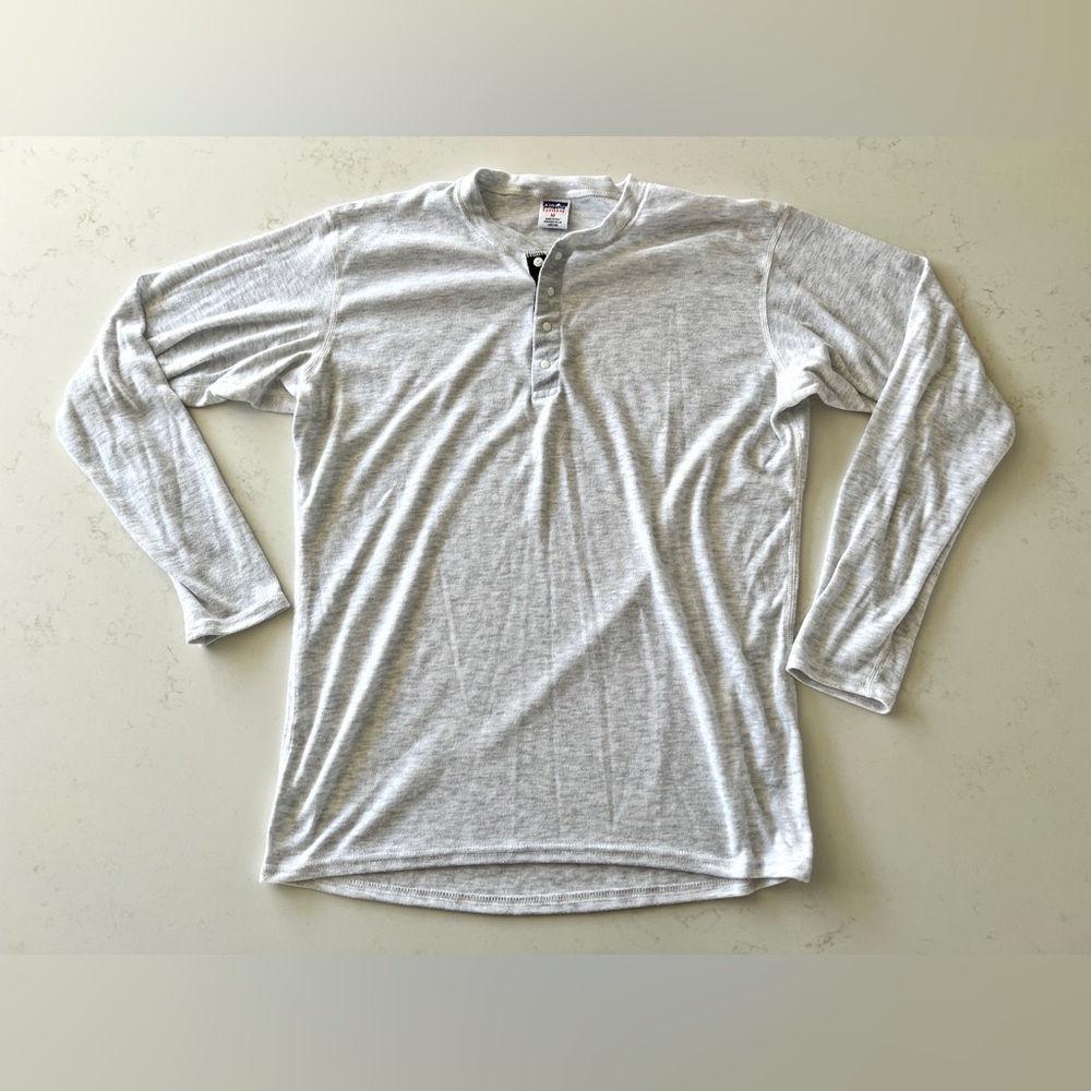 Vintage Patagonia Capilene 1/4 Snap Shirt - Heathered Grey - Men’s Size Medium